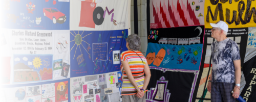 Attendees gather at Cheesman Park Pavilion for the 2026 AIDS Quilt Memorial